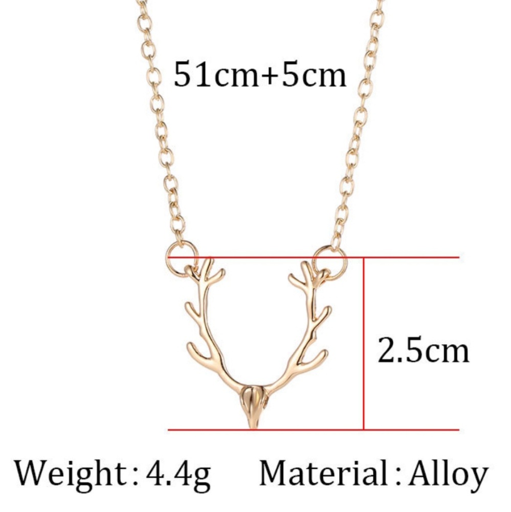π Antlers chain GOLD tone necklace - Picture 2 of 4
